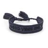 Handmade European Style Embroidered Love Bracelet with Tassels for Girls