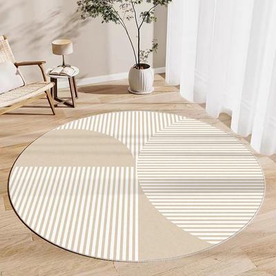 Leichter Luxus Abstrakt Runder Teppich Teppichbild Fußmatte Runde Matten Wohnzimmer Schlafzimmer Zuhause Haustiermatte Heimdekoration