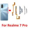 Para Teléfono Realme 7 Pro Carcasa Nueva Botón de Encendido Volumen Interruptor On Off Tecla Cable Flex Interno Pieza de Repuesto Azul Plata