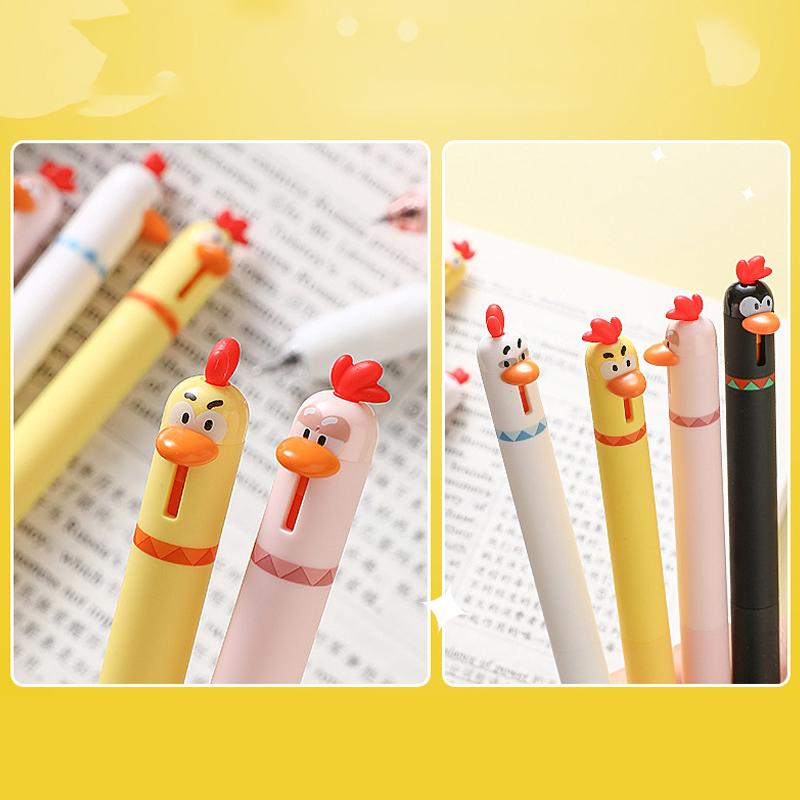 Cute Pet Chick Creative Funny Stress Relief Press Neutral Pen Ins High Beauty Student Black Pen