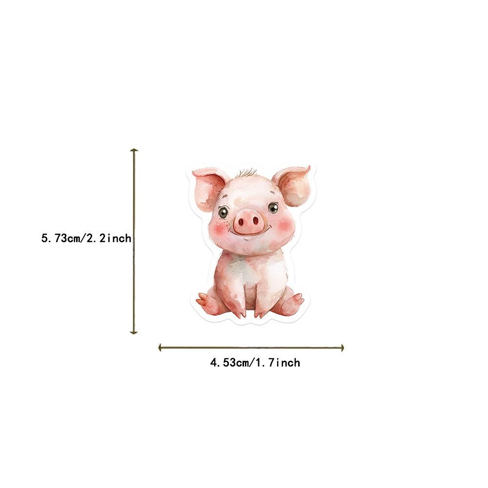 50PCS Cute Watercolor Animals Graffiti Stickers Phone Wall Scrapbook Motorcycle Waterproof Cartoon Sticker