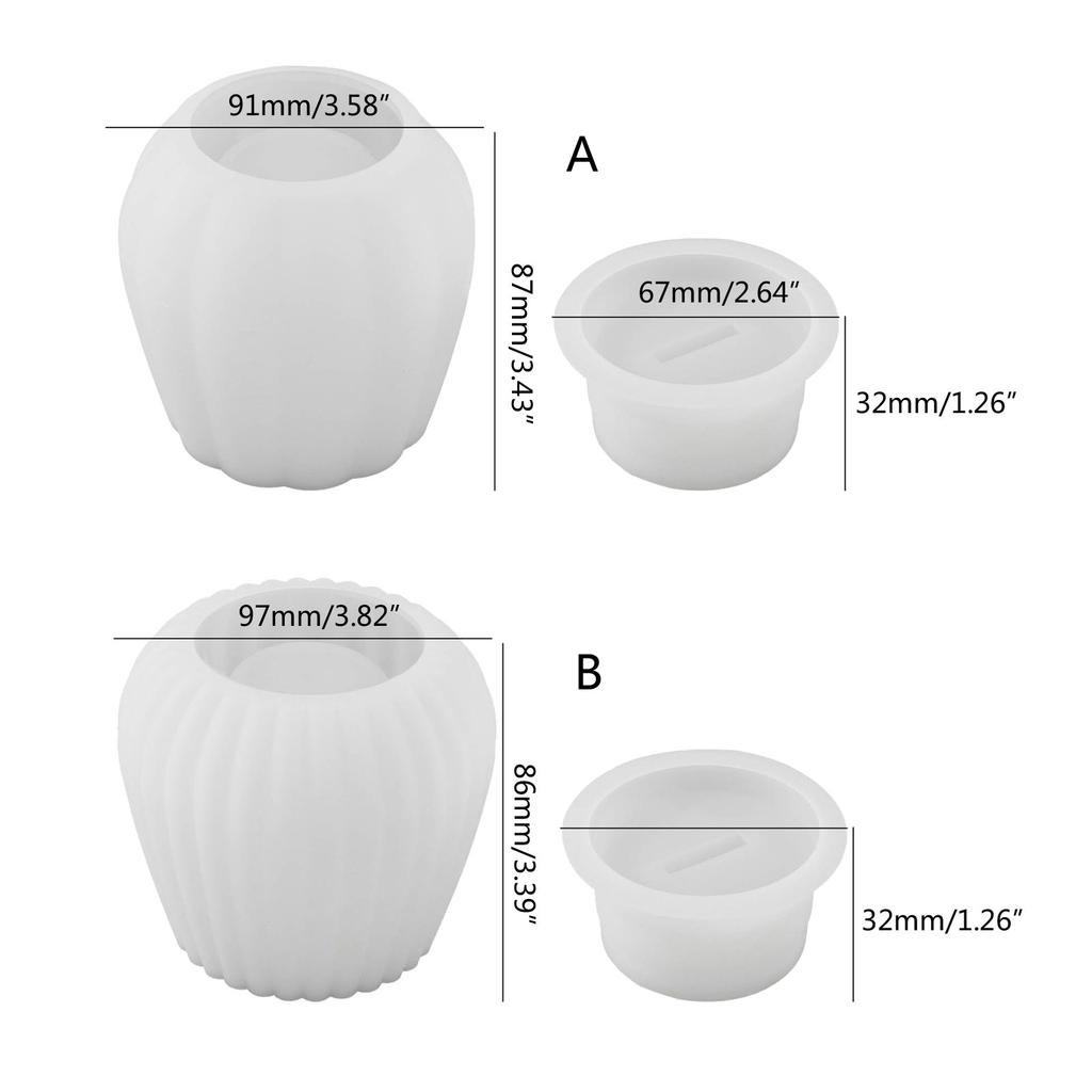 DIY Silicone Candle Holder Mould Handmade Striped Jar Mirror Candlestick Mold for Teas Wax Cup for Blessing Ceremony