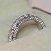 Wedding Ring Full Band Rhinestone Finger Inlaid Exquisite Women Accessory Jewelry