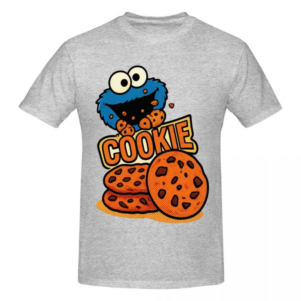 Cookie Monster Sesames Streets Retro T Shirts Graphic Y2k Pops Quality Unisex Wounisex T Shirts Clothes