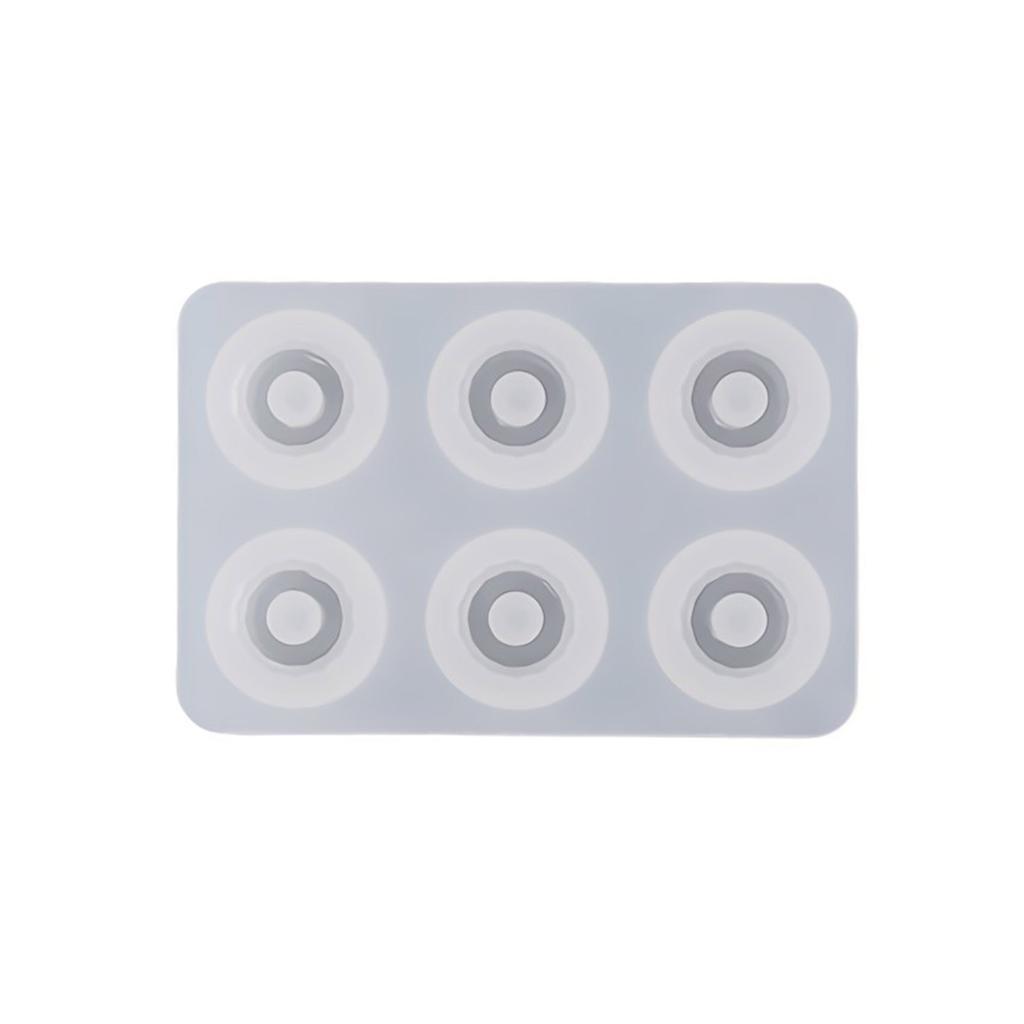 Resin Beads Molds with Hole Silicone Resin Epoxy Molds for Cabochon Gemstone Pendant Earrings Jewelry Casting Molds