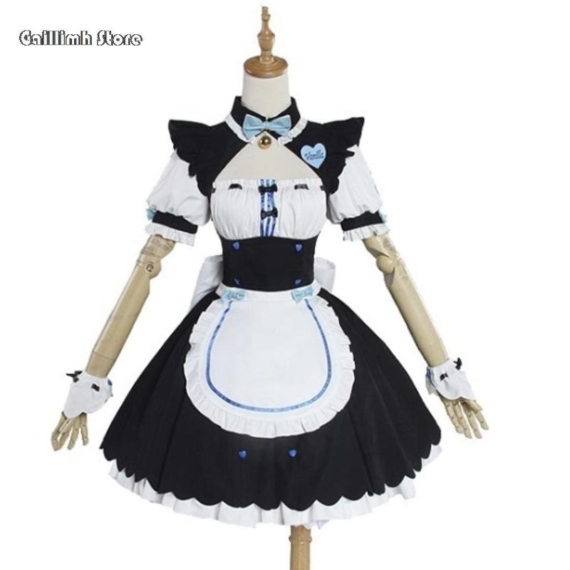 NEKOPARA Chocola Vanilla OVA Game Maid Vanilla Cosplay Costume Maid Dress Maid Outfit Uniform Cat Neko Girl Women