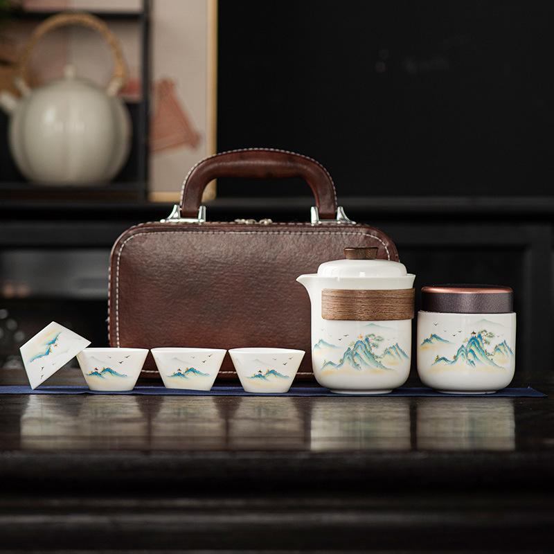 High-end Tea Set, Rough Pottery Pot Travel Outdoor Kung Fu Tea Set