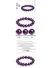 Hongchu Deep Purple Uruguayan Amethyst Crystal Bead Bracelet, Semi-finished Loose Beads