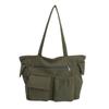 Autumn and winter large-capacity premium commuter tote bag women's corduroy casual shoulder strap underarm bag