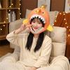 Soft Skin-friendly Plush Anglerfish Hat Cotton Filled Fish Headwear Party Photo Prop Hat  Fantasia