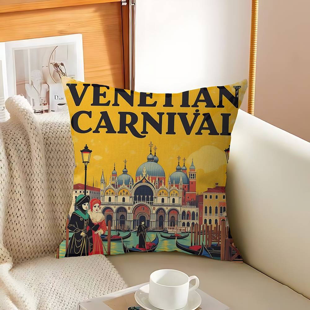 Popular Festival Carnival Cushion Cover Car Throw Pillow Case For Sofa Car Christmas Gift 40x40cm 45x45cm