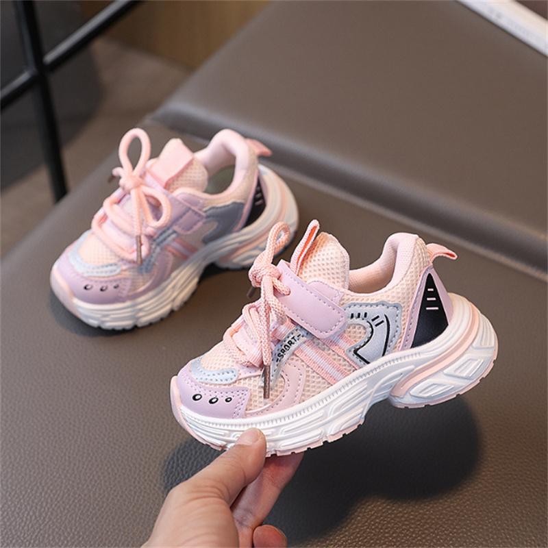 New Spring Children Shoes Mesh Breathable Toddler Kids Sport Shoes Outdoor Tennis Soft Sole Fashion Girls Boys Sneakers