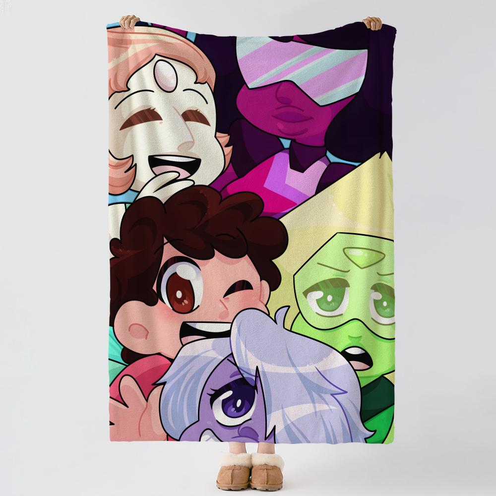 Cartoon S-Steven Universe-e Wurf Dicke Komfort Flanell Steppdecke, Mehrzweckgebrauch Innen Außen Tägliches Nickerchen