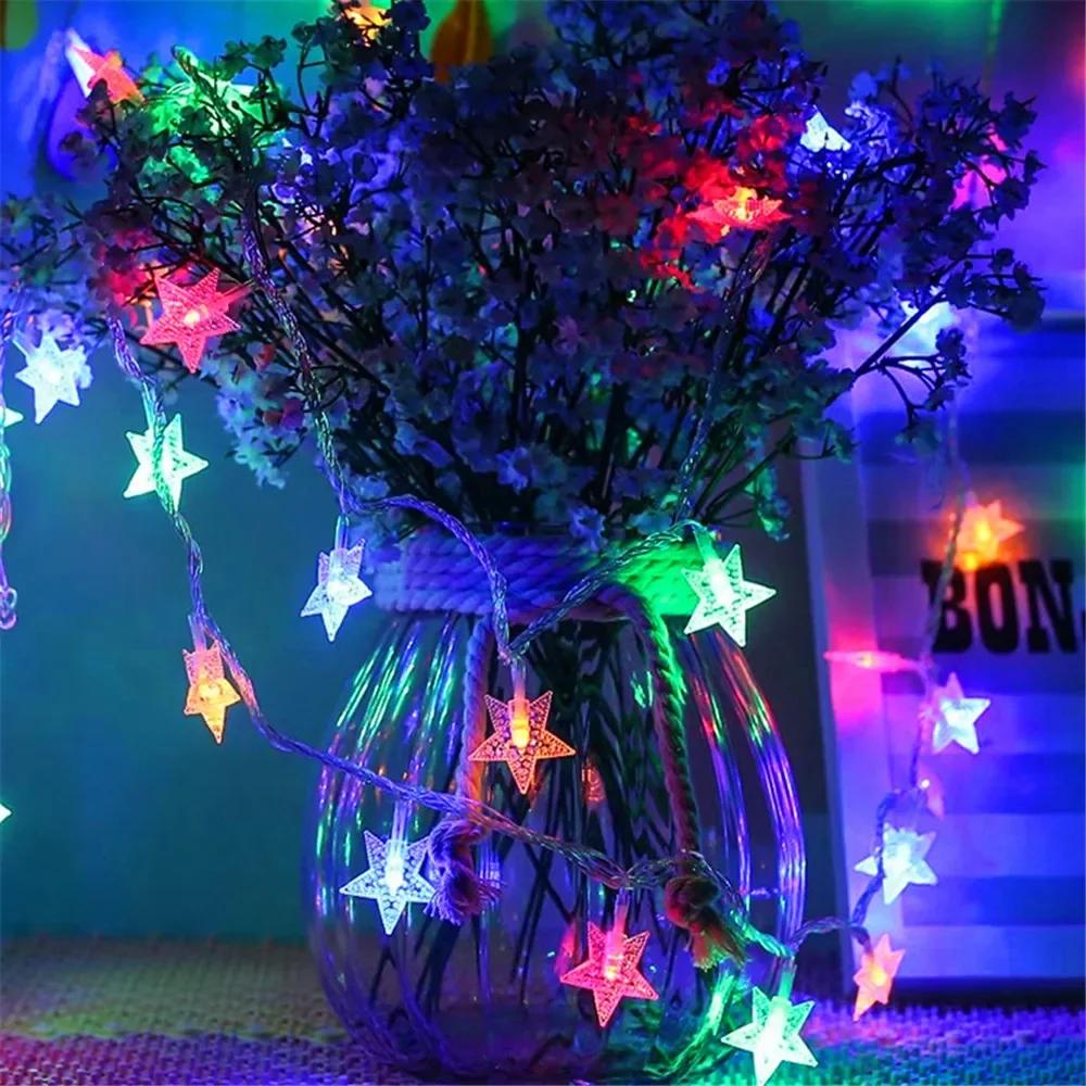 Xiaomi Battery Power Star Led Lights Garland Fairy String Christmas Outdoor Lamp Garden Bedroom Room Wedding Party Decoration