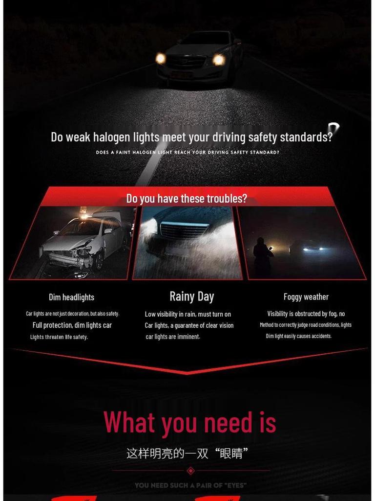 12-14 Ford Focus LED DRL Bi-Xenon Projector Headlight Assembly