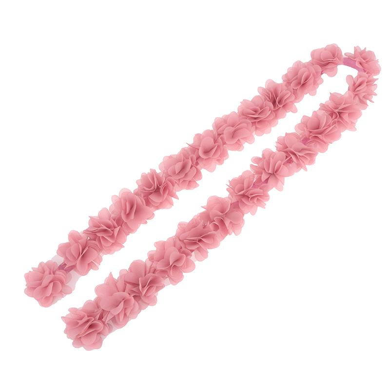 1 Yard 24 Flowers Chiffon Lace Patch Fabric Webbing Decoration Flower Gift Ribbons Diy Bridal Veil Shoes Wedding Clothes Crafts