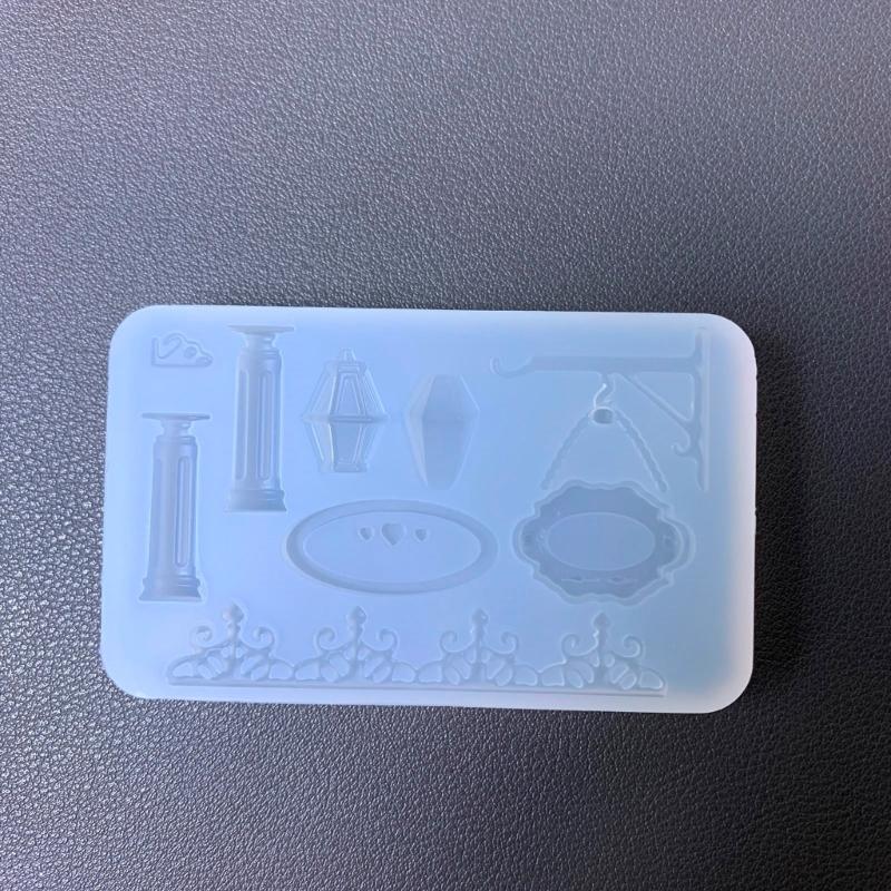 Flexible Silicone Molds Garden Accessories Shaped Epoxy Resin Mold Ornament Pendant Mould Practical Jewelry Making Tool