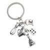 Culinarys Themed Alloy Keychain Featuring Small Baking Tool and Dessert Mold Zinc Alloy Texture for Cooking Enthusiasts