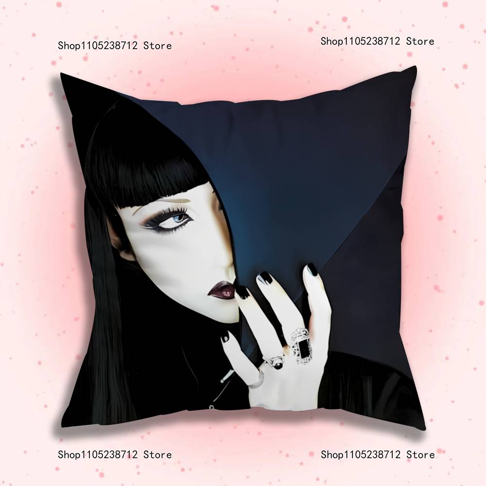 Mana M-Malice Gothic Mizer Pillowcase Pillowslip Cushion Plush Boys Girls Cartoon Anime Kawaii Decoration Birthday Cute Gifts