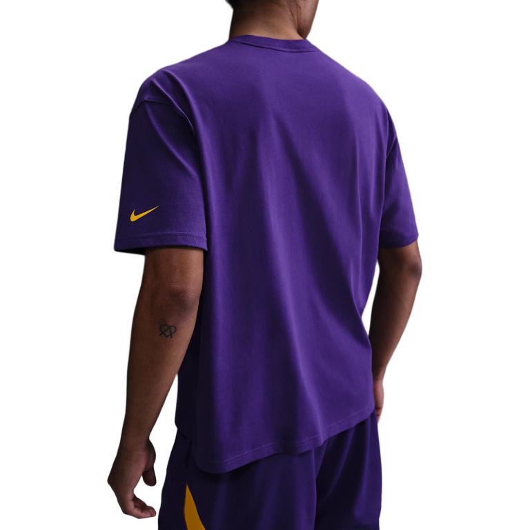 Nike Printed Pattern Crew Neck Short Sleeve T-Shirt Men Tops Purple HJ3318-504