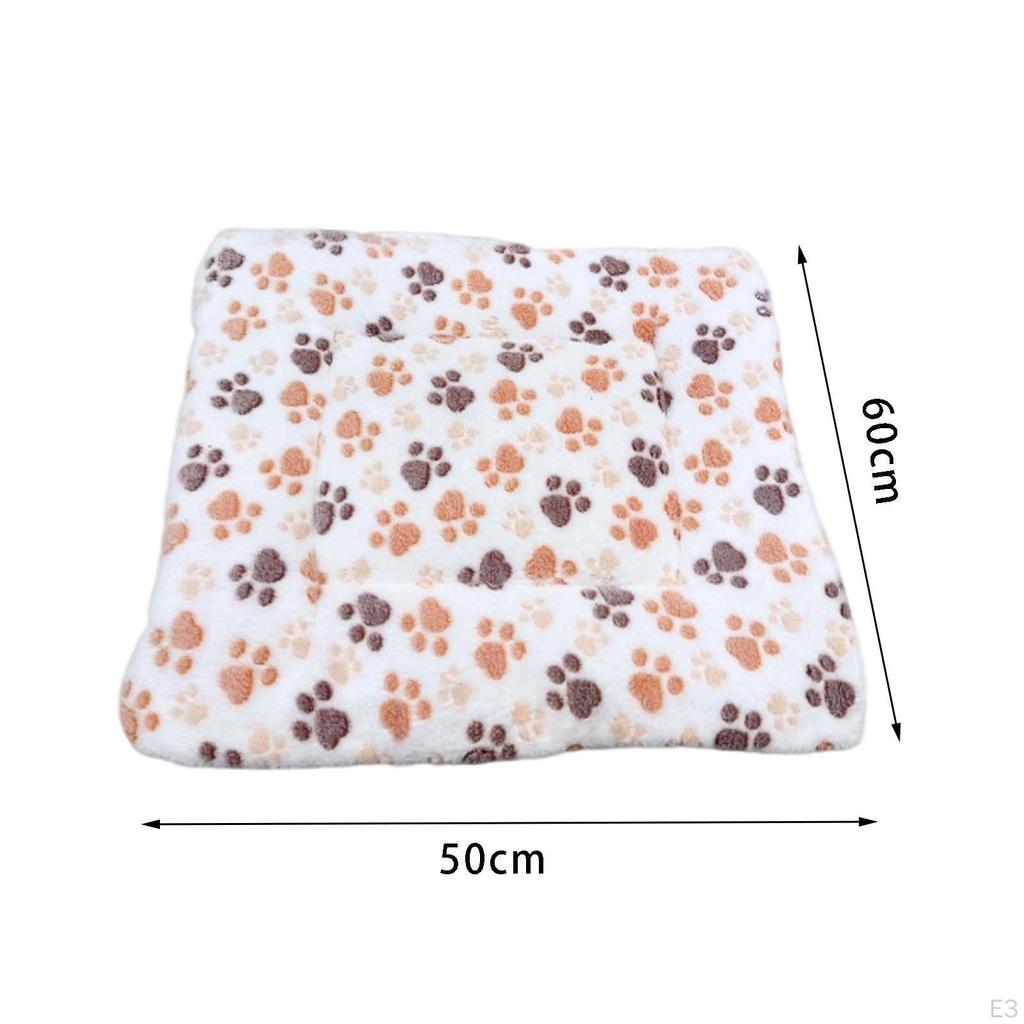 Bed Kennel Pad Sleeping Blanket Reversible with Prints for