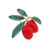 Retro Cherry Olive Branch Enamel Pin Brooch for Women's Fashion Accessories