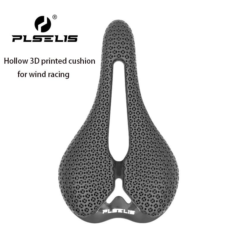 PLSELIS 3D Printed Nylon Hollow Ventilated High Short Nose Bike Saddle Road Mountain Bicycles