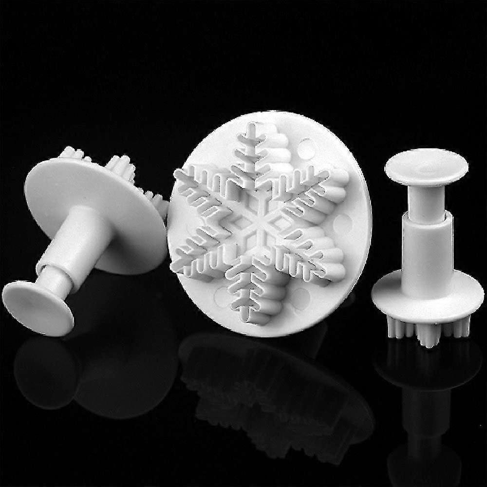 Set of 3 Biscuit / Cookie Cutters, for Cake Decorating Baking Stamps Modelling ToolSnowflake - DD01