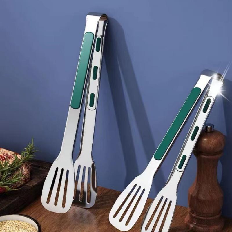 7/9/12 Inch Non-slip Food Tongs Stainless Steel BBQ Meat Salad Bread Clip Tong Barbecue Grill Buffet Clamp Kitchen Cooking Tools