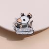 Cartoon Mouse Adorable Brooch Creative Letter Pin Unique Fashion Accessory For All
