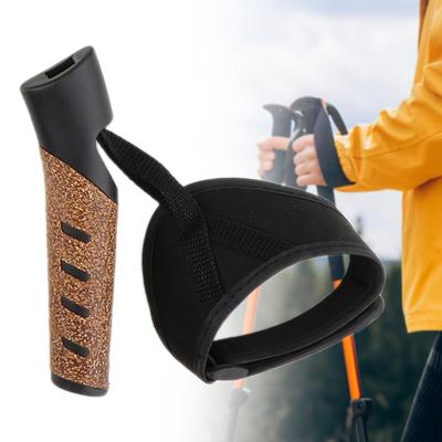 Trekking Stick Handle Cane Walking Handle, Camping with Adjustable Wrist Strap Replacement
