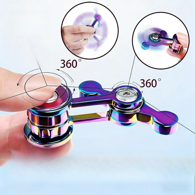 Spinner Fidget Spinner Rotante con Pendolo del Caos Volano Rotante per Punta delle Dita EDC Metallo Sollievo dallo Stress Giocattolo Sensoriale Anti Ansia Adulti Uomini