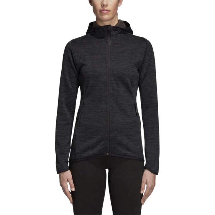 

Adidas Solid Color Warm Windproof Hooded Jacket Women Jackets Black DM4398 M