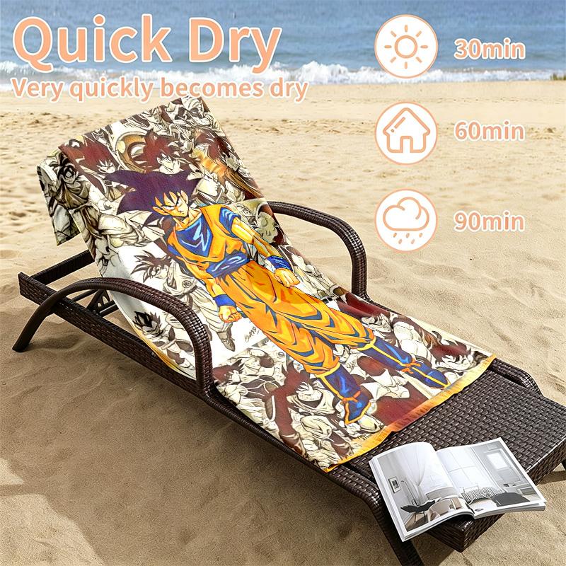 Dragon Ball Beach towels also serve as bath towels summer essential a musthave for the outdoors the beach and the pool