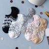 Summer Woman Silk Socks Ankle Lace Ultra-thin Girl Transparent Glass Fiber Fashion Dot Socks Harajuku Cute Style New