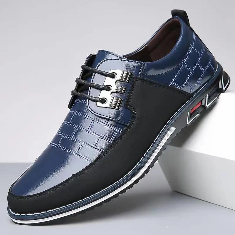 Men Dress Shoes Fashi Leather Men Loafers Classice Shoes Retro Business Shoes Zapatos De Hombre Big Size 48 49 50 51 52