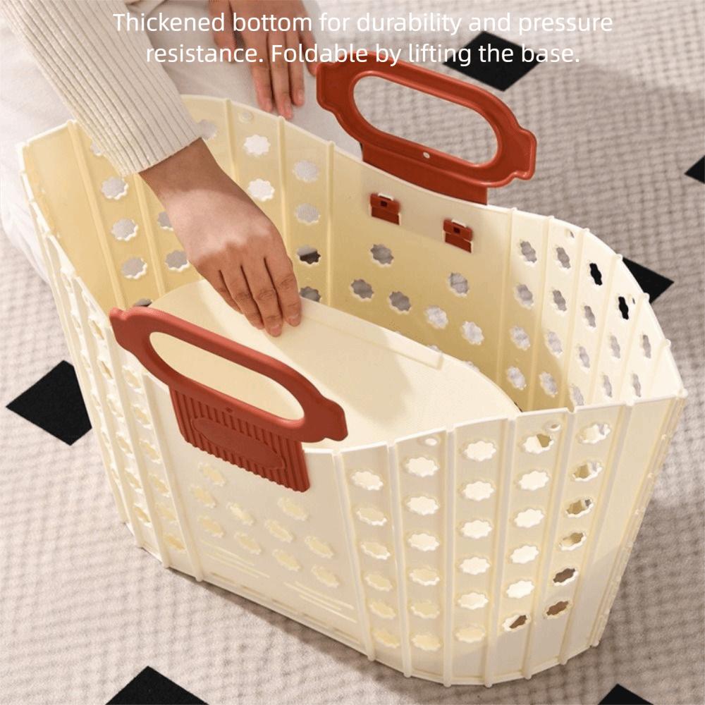 Plastic Dirty Clothes Basket Folding Wall-mounted Laundry Basket Foldable High-capacity Portable Laundry Basket