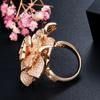 J0091 Popular Ring Ring Jewelry, Slightly Set Zircon Flower Ring Elegance