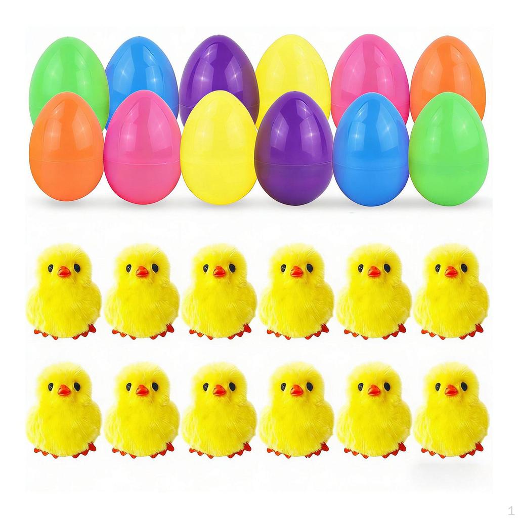 Easter Egg Filled Basket Stuffers Decorative Cute Colorful Eggs Party Favor for Kids School
