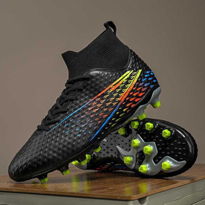 2025 new high-top AG long nails TF broken nails outdoor students adult game training football shoes men