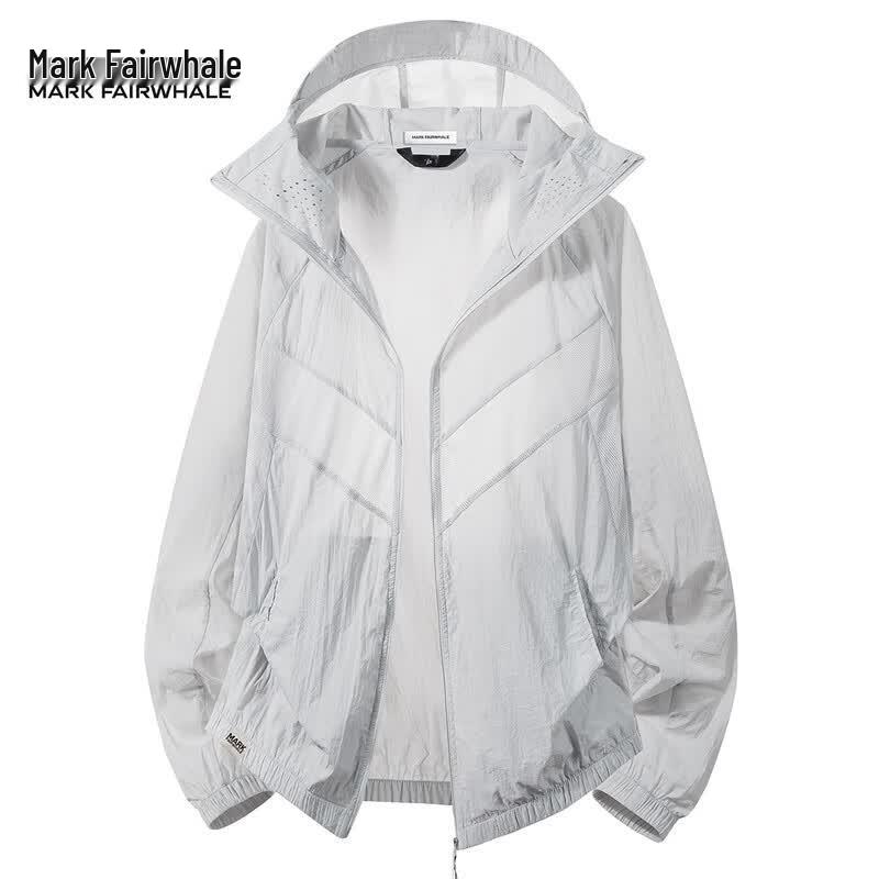 Mark Fairwhale Men s UPF50+ Reversible Hooded Sun Protection Jacket XL светло-серый