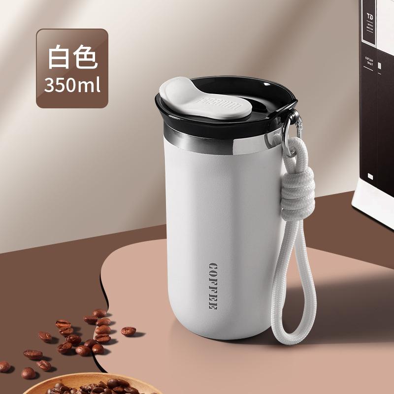 Double-Layer Stainless Steel Vacuum Coffee Mug, Insulated Travel Cup, 350/500ml Leakproof & Slip Resistant Portability Design