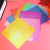 50Pcs  Iridescent Paper Square Shiny Origami Folding Paper Colors DIY Handcraft Paper for Paper Crane Paper Cut Arts Craft