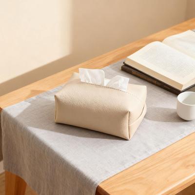Tissue Box Leather Cover Luxury Napkin Case Holder Organizer for Living Room Kitchen Hotel Bedroom Decor