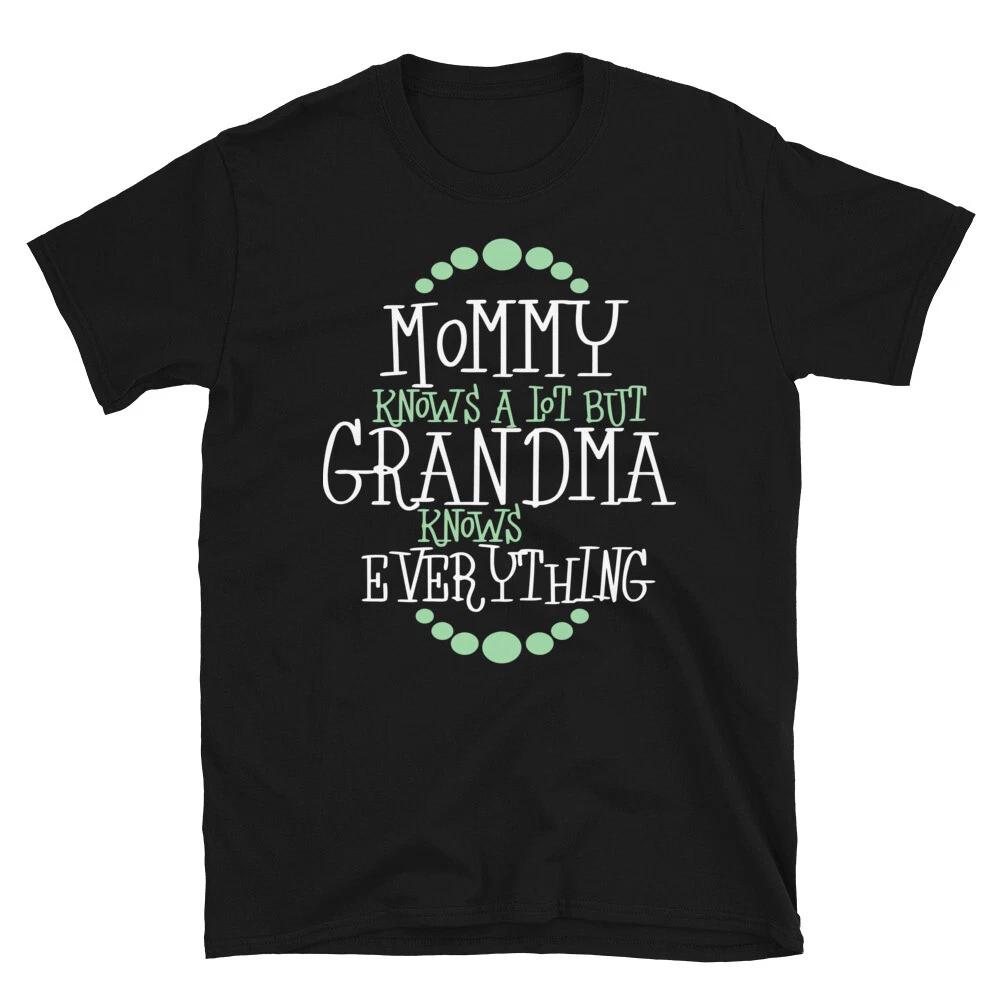 Grandma Knows Everything Funny Cute Grandma Mom Humor T-Shirt S
