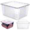 Multipurpose 20L Clear Plastic Storage Box with Lid