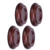 4 Pcs Piano Caster Cup Solid Wood Foam Base Non Slip Anti Noise Universal Upright Piano Caster Pad Floor Protector Brown