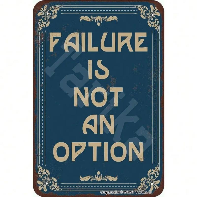 Vintage Metal Wall Art Inspirational Home Decor Motivational Plaque Retro Style Sign