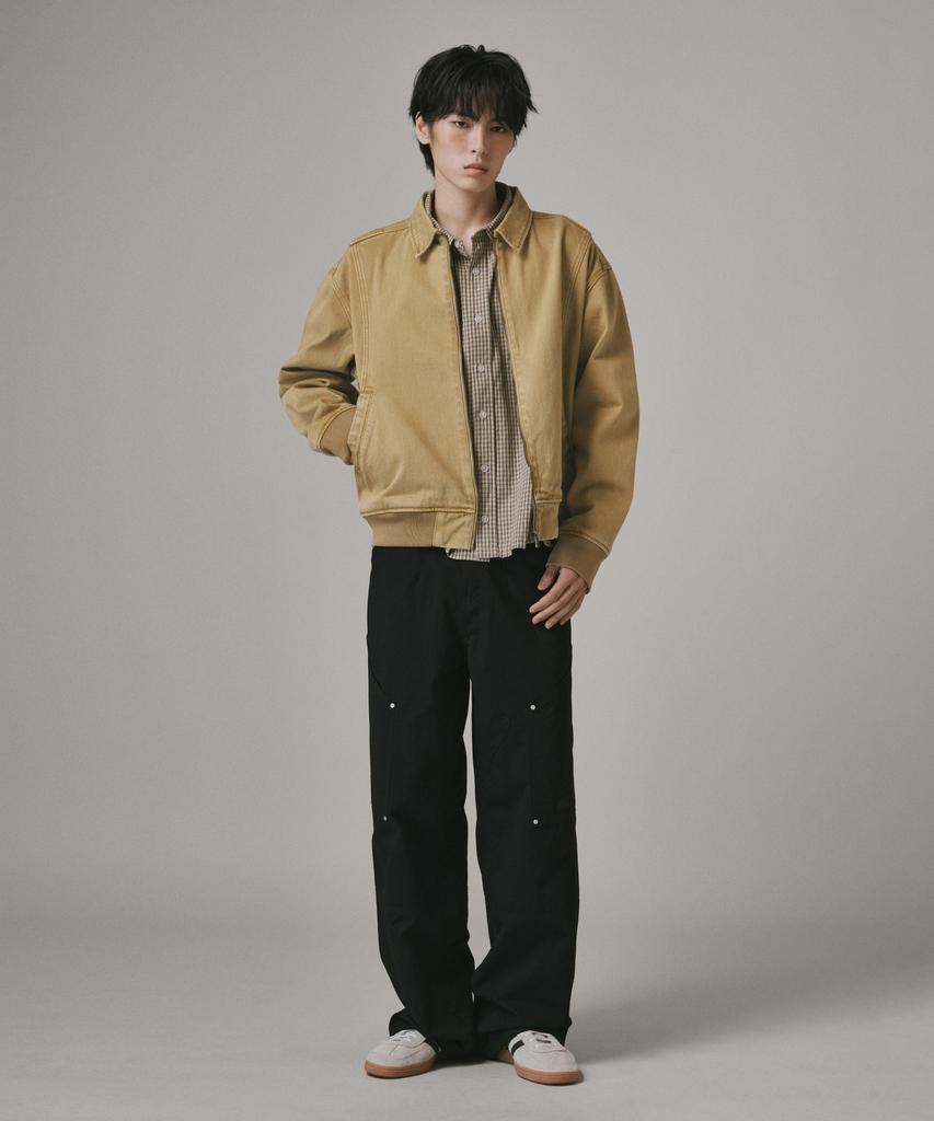 Beodeonteu Utility Side Big Pocket Wide Pants [Black]