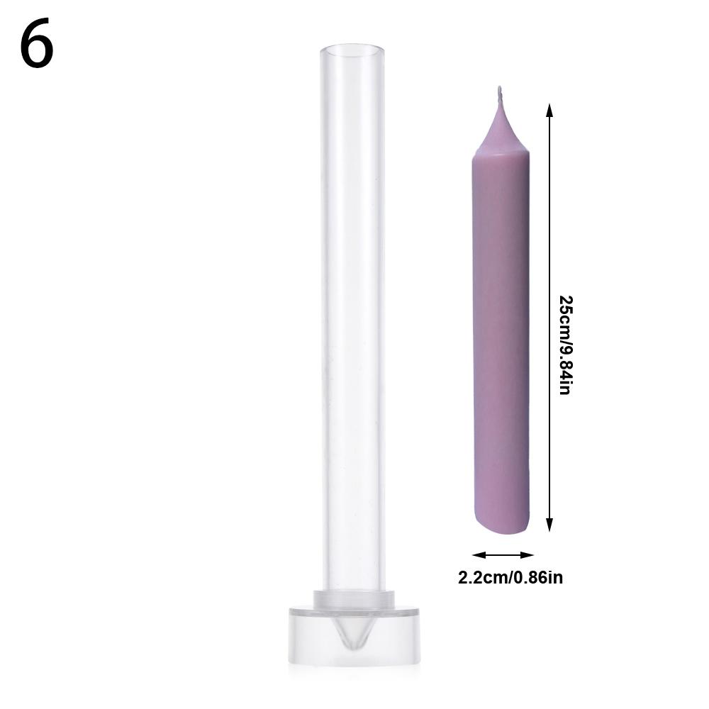 Long Pole Stripe Christmas Candle Mold Soap Making Large Cylinder Rib Church Party Handmade DIY Craft Clay Candle Making